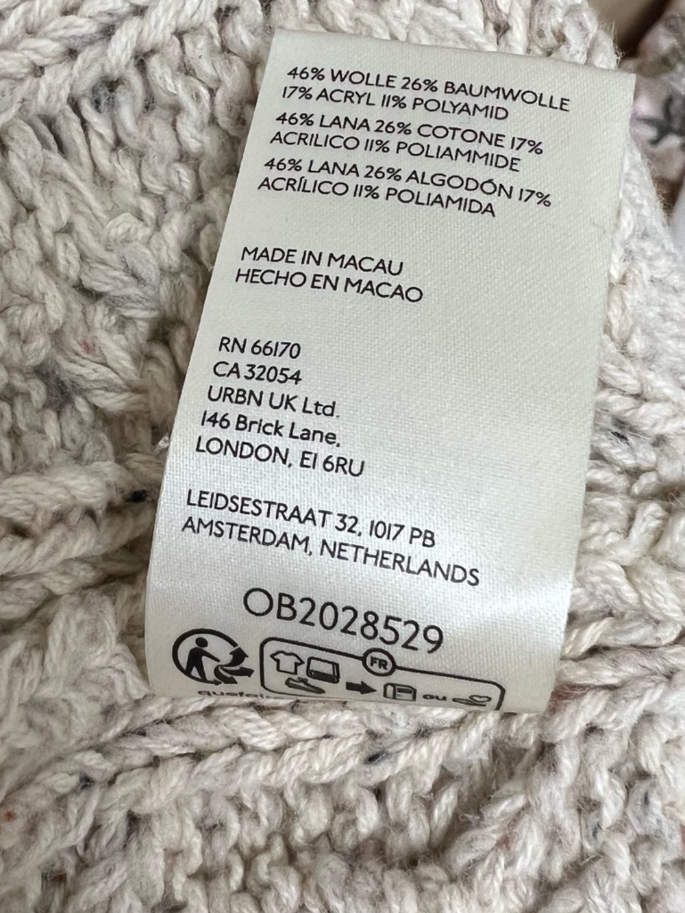 Free People Living the Dream Tunic Oversized Sweater in Oatmeal Combo Size M - Picture 14 of 14